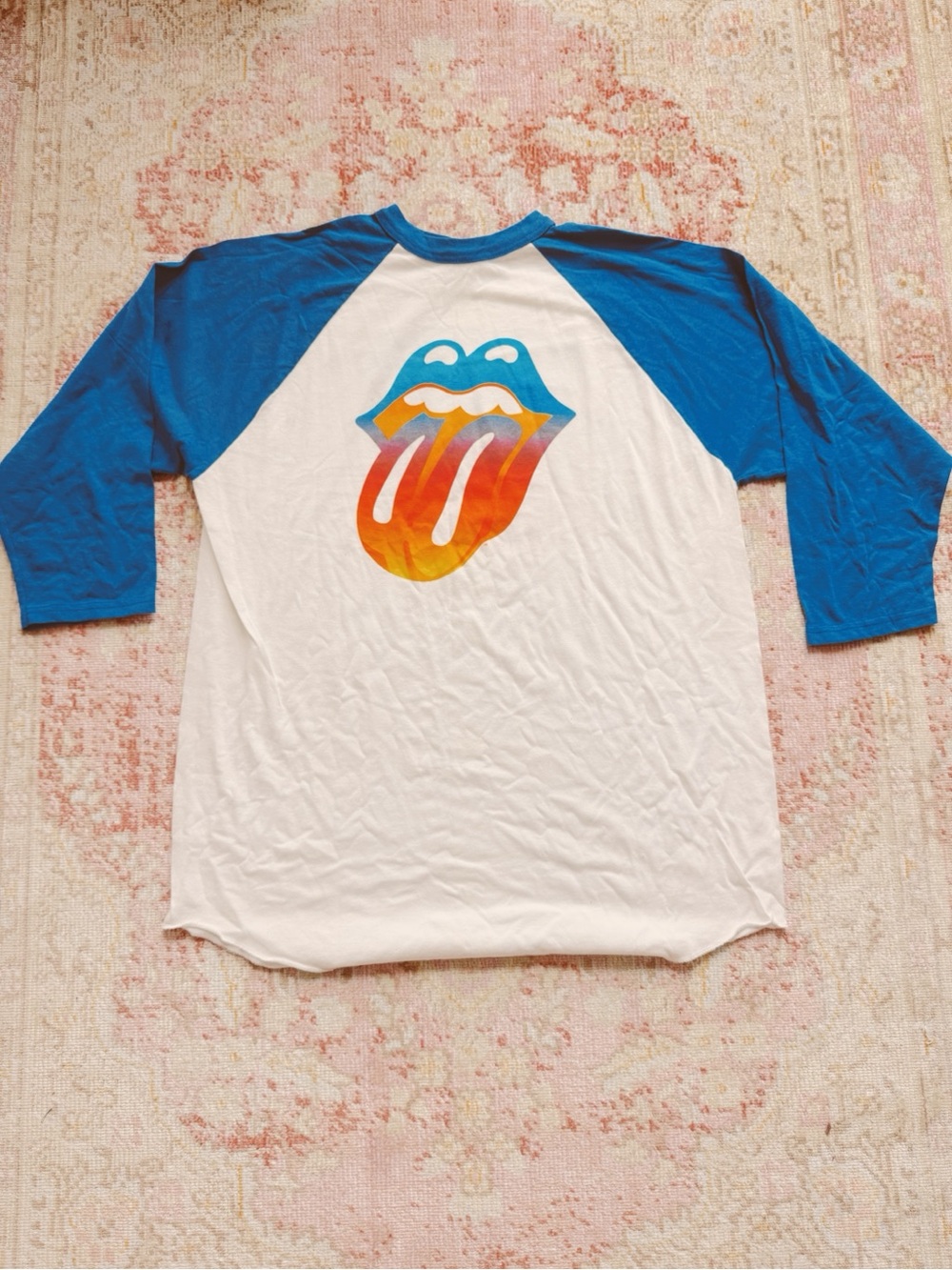 Augusta Sportswear, Vintage Rolling Stones T-Shirt Blue and White